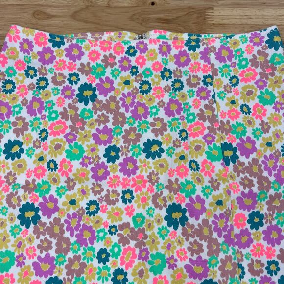 Wild Fable Women's Notch Front Floral Print Jean Mini Skirt - Size 8 - NWT - Picture 4 of 10